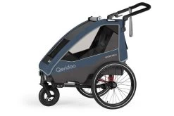 Qeridoo Sportrex 1 Fahrradanhänger Jeans Blue 2023 Limitiertes Design