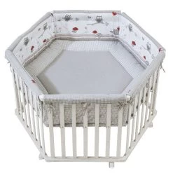 Roba Laufgitter Adam Und Eule Weiß, 6-eckig 120 Cm