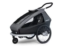 Croozer Kid Keeke 1 Mountain Grey 2in1 Fahrradanhänger & Buggy-Set