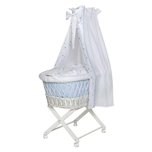 Schardt Babsi Stubenwagen Buche Weiß Mit Textiler Ausstattung Herzchen Hellblau 1 Schardt Babsi Stubenwagen Buche Weiß Mit Textiler Ausstattung Herzchen Hellblau