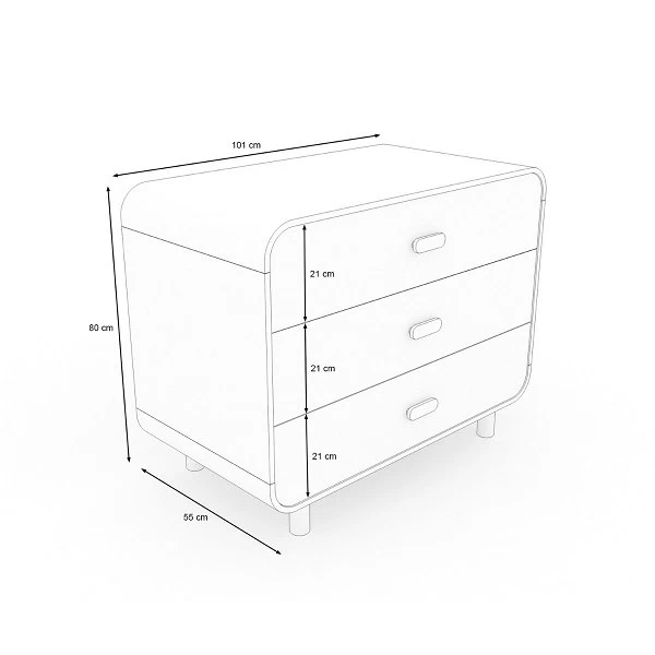 Nature Kid Katja Kommode Natur / Weiß 2 Nature Kid Katja Kommode Natur / Weiß – Bild 2