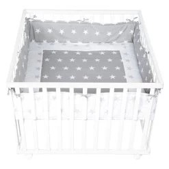 Roba Laufgitter Cosiplay Little Stars Bicolor, 100x100 Cm, BIO Buche Massiv