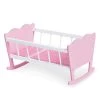 Pinolino Puppenwiege Jasmin Komplett, 4-teilig Rosa Und Weiß Lackiert Zum Toppreis