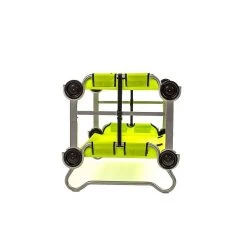 Kid-O-Bunk Campingbett Grün Mit Seitentaschen Etagenbett Von Disc-O-Bed -Geschäft Für Babyprodukte 30005bo kid o bunk gruen etagenbett 2