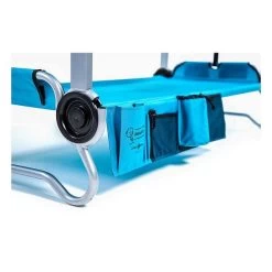 Kid-O-Bunk Campingbett Blau Mit Seitentaschen Etagenbett Von Disc-O-Bed -Geschäft Für Babyprodukte 30105bo kid o bunk blau seitentasche 1