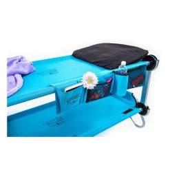 Kid-O-Bunk Campingbett Blau Mit Seitentaschen Etagenbett Von Disc-O-Bed -Geschäft Für Babyprodukte 30105bo kid o bunk blau seitentasche 2