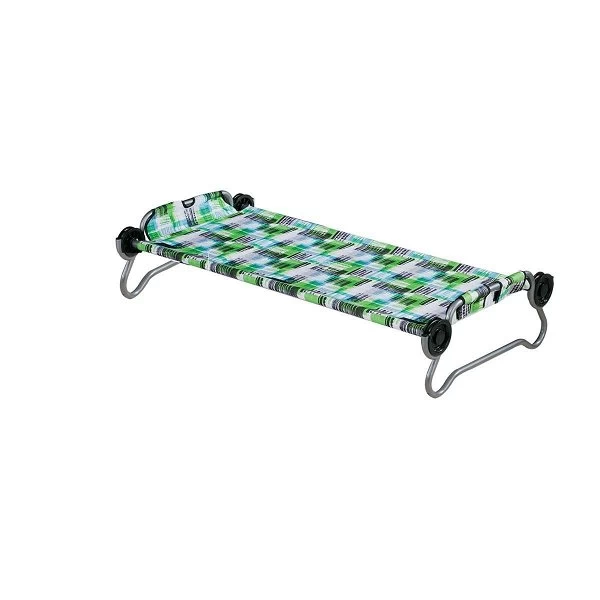Kid-O-Bed Einzelbett Blockpattern Runder Rahmen Das Campingbett Von Disc-O-Bed 1 Kid-O-Bed Einzelbett Blockpattern Runder Rahmen Das Campingbett Von Disc-O-Bed