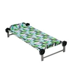 Kid-O-Bed Einzelbett Blockpattern Gerader Rahmen Das Campingbett Von Disc-O-Bed