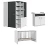 Wimex Joker Babyzimmer 3-teilig Eck-Schrank Weiß / Graphit