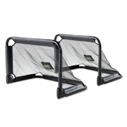 EXIT TOYS EXIT Pico Stählernes Fußballtor 90x60 Cm Schwarz - 2er-Set, Faltbar