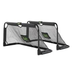 EXIT TOYS EXIT Panna Stählernes Fußballtor 150x60 Cm Schwarz - 2er-Set, Faltbar