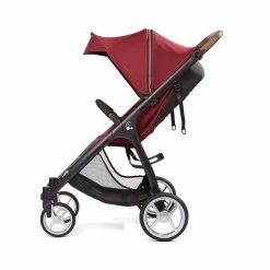 Gesslein Smiloo Happy+ Buggy Maroon Gestell Schwarz Mit Tabak Griff -Geschäft Für Babyprodukte 420 170 894000 seitlich