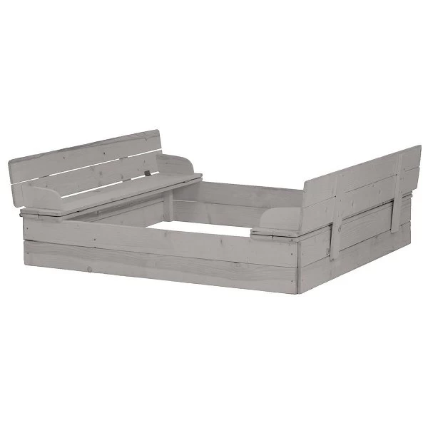 Roba Sandkasten Grau Mit Deckel Aus Wetterfestem Massivholz 1 Roba Sandkasten Grau Mit Deckel Aus Wetterfestem Massivholz