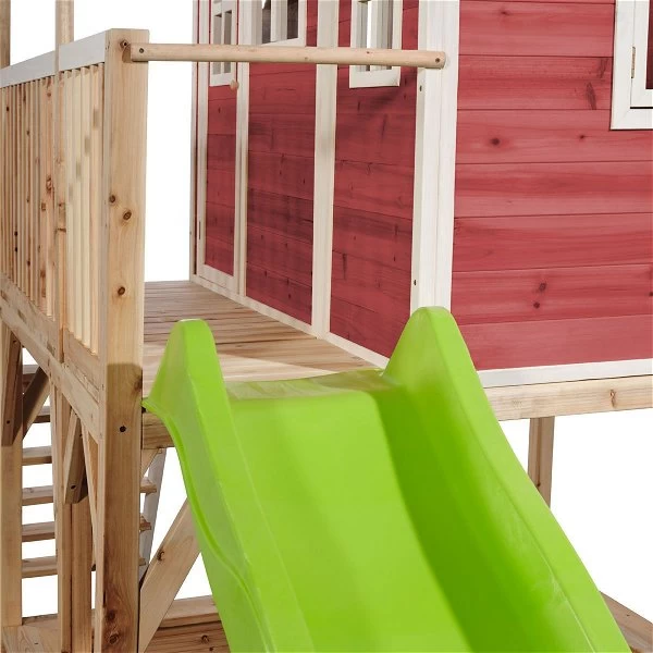 EXIT TOYS EXIT Loft 750 Holzspielhaus - Rot Extra Hoch - Mit Sandkasten, Rutsche & Anbau 2 EXIT TOYS EXIT Loft 750 Holzspielhaus - Rot Extra Hoch - Mit Sandkasten, Rutsche & Anbau – Bild 2