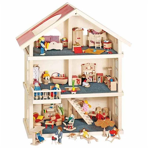 Goki Puppenhaus Aus Holz 3 Etagen 51957 Einrichtung Als Zubehör Wählbar 1 Goki Puppenhaus Aus Holz 3 Etagen 51957 Einrichtung Als Zubehör Wählbar