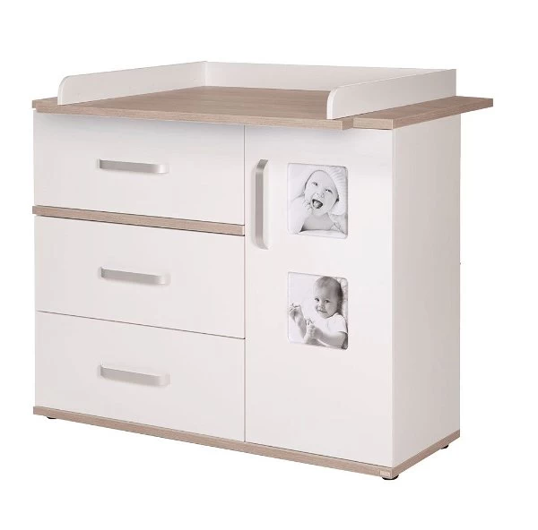 Roba Pia Wickelkommode Breit Weiß/Sanremo Eiche Inkl. Wickelaufsatz - Zum Toppreis 1 Roba Pia Wickelkommode Breit Weiß/Sanremo Eiche Inkl. Wickelaufsatz - Zum Toppreis
