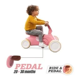 Berg Go2 Retro Pink Gokart & Rutschroller 5 Berg Go2 Retro Pink Gokart & Rutschroller -Geschäft Für Babyprodukte 8715839076028 03 go2 retro pink pedalmode