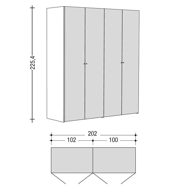 Now! Wardrobes By Hülsta Kombination 2 225,4x202x59 Cm | Lack-weiß 2 Now! Wardrobes By Hülsta Kombination 2 225,4x202x59 Cm | Lack-weiß – Bild 2