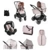 ABC Design Samba 2in1 Kinderwagen Bundle Berry Pure Mit Autositz, Wickeltasche, Fußsack Und Adapter