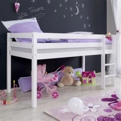 Relita ALEX Halbhochbett Buche Massiv Weiß Viel Zubehör Wählbar - Frachtfrei -Geschäft Für Babyprodukte alex weiss 1