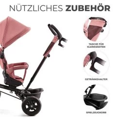 Kinderkraft AVEO Dreirad Rose Pink 9 Kinderkraft AVEO Dreirad Rose Pink -Geschäft Für Babyprodukte aveo rose pink 6 de