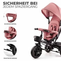 Kinderkraft AVEO Dreirad Rose Pink 10 Kinderkraft AVEO Dreirad Rose Pink -Geschäft Für Babyprodukte aveo rose pink 7 de