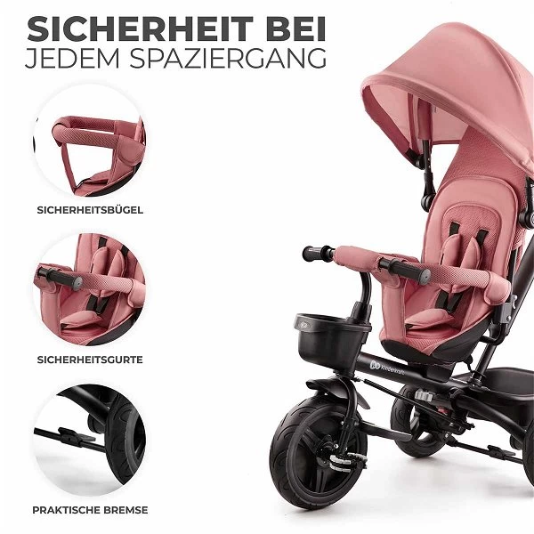 Kinderkraft AVEO Dreirad Rose Pink 5 Kinderkraft AVEO Dreirad Rose Pink – Bild 5