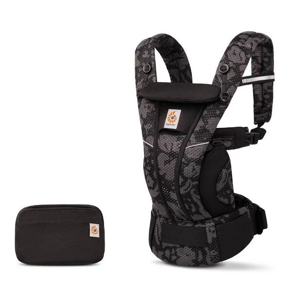 Ergobaby Omni Breeze Onyx Blooms Babytrage 1 Ergobaby Omni Breeze Onyx Blooms Babytrage