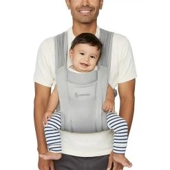 Ergobaby Embrace Soft Air Mesh Soft Grey Babytrage Für Neugeborene -Geschäft Für Babyprodukte baby carrier embrace soft air mesh soft grey 4