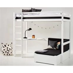 Hoppekids Hochbett ECO Dream 90x200 Cm Mit Tischplatte & Lounge-Ecke | Teilbar