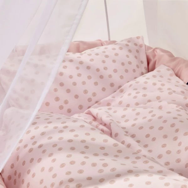 Alvi Birthe Stubenwagen Weiß Komplettset BIO Matratze, Himmelstange & Garnitur Curly Dots 2 Alvi Birthe Stubenwagen Weiß Komplettset BIO Matratze, Himmelstange & Garnitur Curly Dots – Bild 2