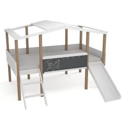 Nature Kid Cory Hausbett Mit Rutsche 90 X 200 Weiß 5 Nature Kid Cory Hausbett Mit Rutsche 90 X 200 Weiß -Geschäft Für Babyprodukte catania whiteroom hausbett 1 1 2k gr