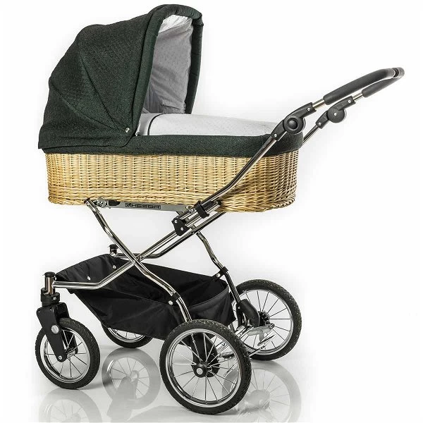 HESBA ClassicKorb Kinderwagen Außen 685 Innen 180 Schwenkbare Vorderräder Schwarz 1 HESBA ClassicKorb Kinderwagen Außen 685 Innen 180 Schwenkbare Vorderräder Schwarz