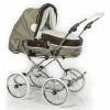 HESBA Condor Coupe Kinderwagen Außen 283 Innen 185 Teilleder Räder Weiß 30 Cm, Ledergriff Weiß