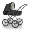 HESBA Condor Light Kinderwagen Außen 982 Innen 222 Black Edition - Räder Schwarz 30 Cm
