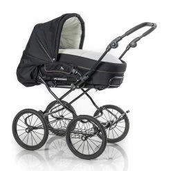 HESBA Condor Light Kinderwagen Außen 982 Innen 222 Black Edition - Räder Schwarz 30 Cm