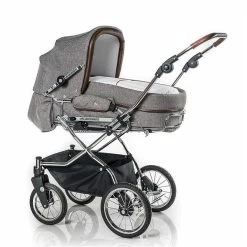 HESBA Corrado Kinderwagen 796/227 Teilleder Mit Schwenkbaren Vorderrädern Schwarz SW-SL 2/25