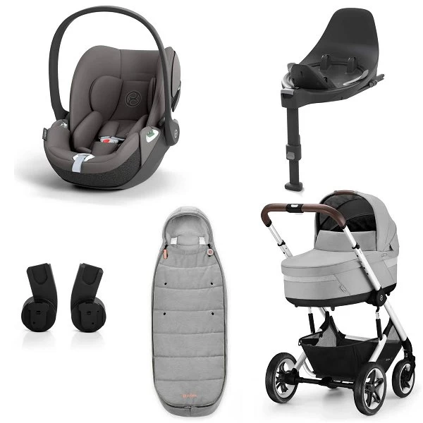 CYBEX Talos S LUX Kinderwagen Bundle Lava Grey Gestell In Silver 1 CYBEX Talos S LUX Kinderwagen Bundle Lava Grey Gestell In Silver
