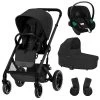 CYBEX Balios S LUX Kinderwagen & CYBEX Aton S2 I-Size Moon Black Bundle