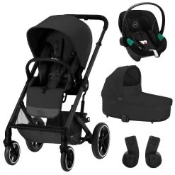 CYBEX Balios S LUX Kinderwagen & CYBEX Aton S2 I-Size Moon Black Bundle