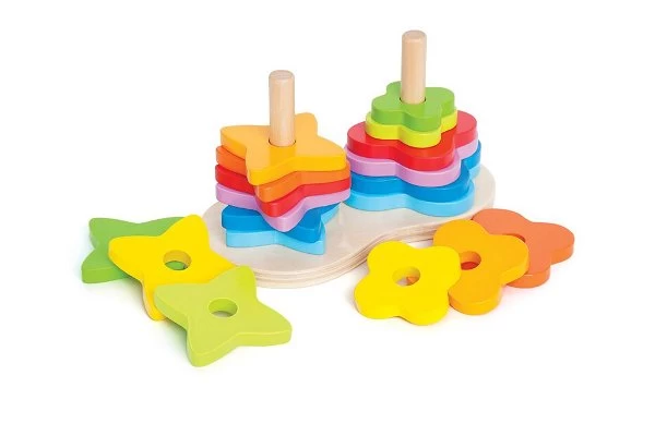 Hape Regenbogen Steckspiel E0406 1 Hape Regenbogen Steckspiel E0406