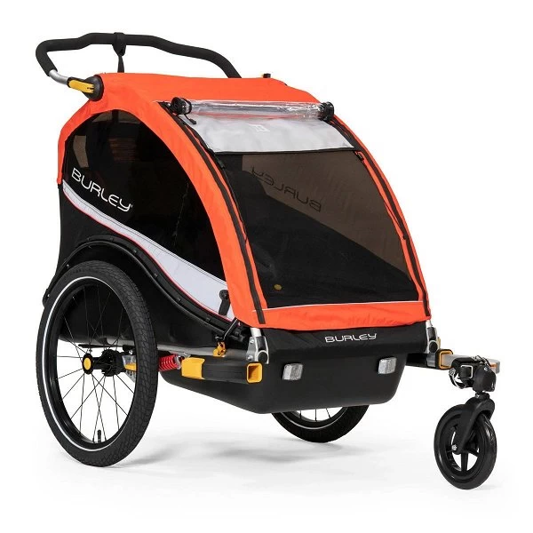 Burley Cub X Fahrradanhänger Atomic Red 2-Sitzer Mit Buggy-Funktion 1 Burley Cub X Fahrradanhänger Atomic Red 2-Sitzer Mit Buggy-Funktion