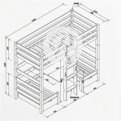 Relita FINLEY Etagenbett Buche Massiv Natur Inkl. Sitzkissen & Bettschubkästen - Frachtfrei -Geschäft Für Babyprodukte finley bemassung 1