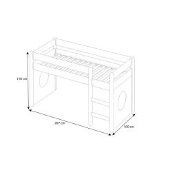 Nature Kid Finn Hochbett Weiß/natur Mit 2 Bullaugenpaneelen Liegefläche 90 X 200 Cm 9 Nature Kid Finn Hochbett Weiß/natur Mit 2 Bullaugenpaneelen Liegefläche 90 X 200 Cm -Geschäft Für Babyprodukte finn hochbett sketch