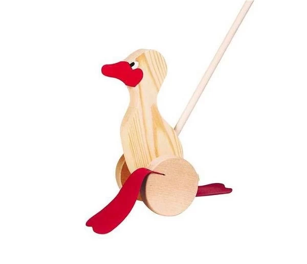 Goki Schiebetier Ente Mit Watschelschlappen 1 Goki Schiebetier Ente Mit Watschelschlappen