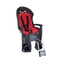 Hamax Smiley Fahrradsitz Grau/Rot Abschließbare Halterung | Portofrei