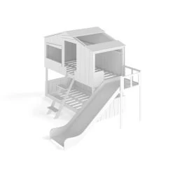 Artkid Ronja Haus-Etagenbett Weiß Mit Rutsche Aus Kiefer Liegefläche 90 X 200 Cm -Geschäft Für Babyprodukte hausbett ronja mit rutsche whiteroom16 9 03 1