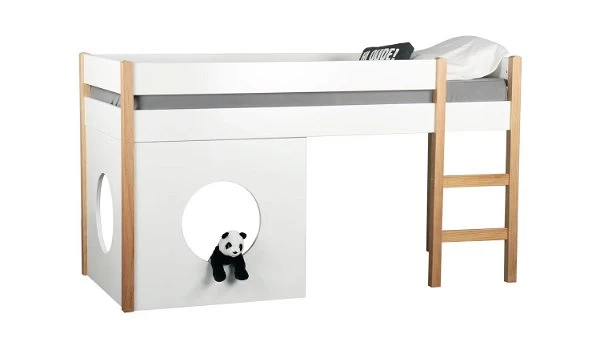 Nature Kid Finn Hochbett Weiß/natur Mit 2 Bullaugenpaneelen Liegefläche 90 X 200 Cm 3 Nature Kid Finn Hochbett Weiß/natur Mit 2 Bullaugenpaneelen Liegefläche 90 X 200 Cm – Bild 3