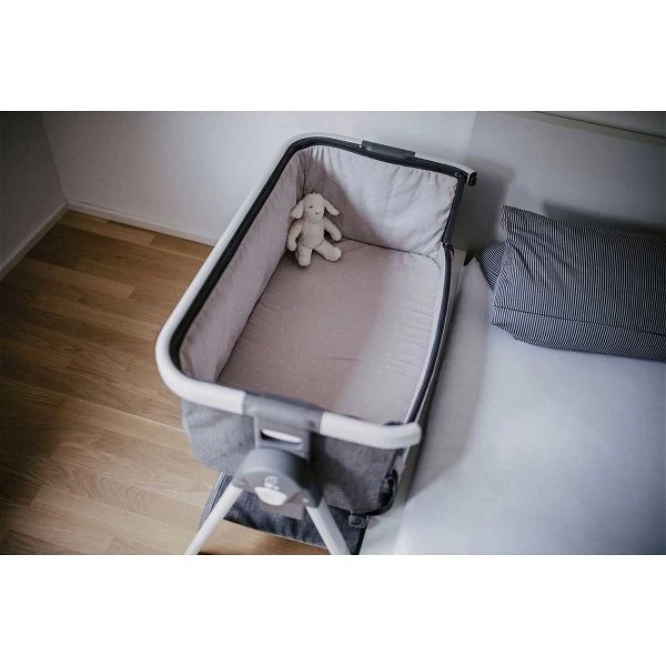 Gesslein Smiloo Snoozle Reise- Und Beistellbett White | Faltbar Höhenverstellbar Mit Matratze 2 Gesslein Smiloo Snoozle Reise- Und Beistellbett White | Faltbar Höhenverstellbar Mit Matratze – Bild 2