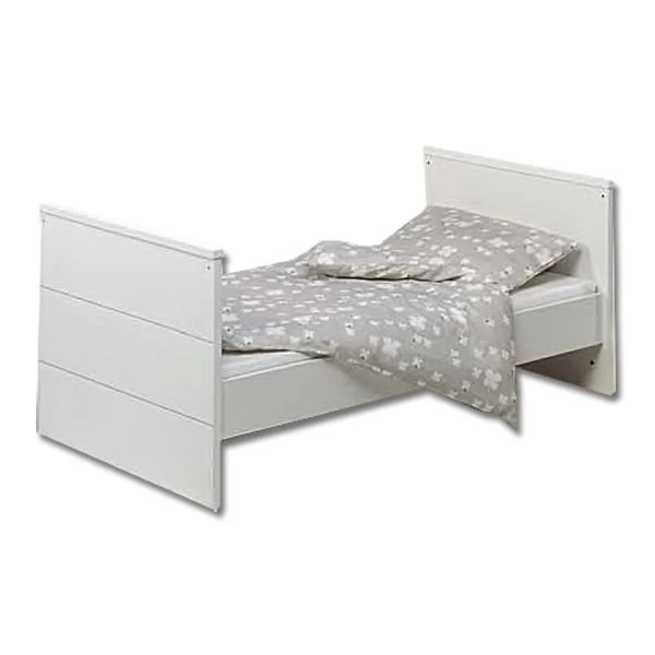 Schardt Eco Stripe Kinderbett 70x140 Cm Weiß Mit Streifenfräsung 3 Schardt Eco Stripe Kinderbett 70x140 Cm Weiß Mit Streifenfräsung – Bild 3